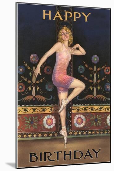 Happy Birthday, Flapper-null-Mounted Art Print