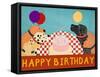 Happy Birthday Large-Stephen Huneck-Framed Stretched Canvas