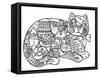 Happy Birthday: LINE ART-Oxana Zaika-Framed Stretched Canvas