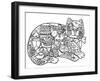 Happy Birthday: LINE ART-Oxana Zaika-Framed Giclee Print