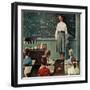 "Happy Birthday, Miss Jones", March 17,1956-Norman Rockwell-Framed Giclee Print