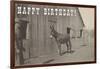 Happy Birthday, Mule and Man-null-Framed Art Print