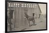 Happy Birthday, Mule and Man-null-Framed Art Print