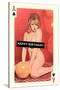 Happy Birthday, Naked Woman with Balloon on Playing Card-null-Stretched Canvas