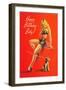 Happy Birthday, Pinup with Schnauzer-null-Framed Art Print