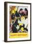 Happy Birthday, Raven Party-null-Framed Art Print