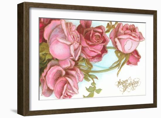 Happy Birthday, Roses-null-Framed Art Print