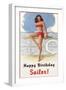 Happy Birthday Sailor-null-Framed Art Print