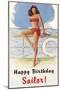 Happy Birthday Sailor-null-Mounted Art Print