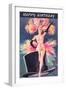 Happy Birthday, Showgirl on Top Hat-null-Framed Art Print