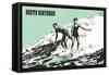 Happy Birthday Surfers-null-Framed Stretched Canvas