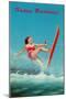 Happy Birthday, Trick Water Skier-null-Mounted Art Print