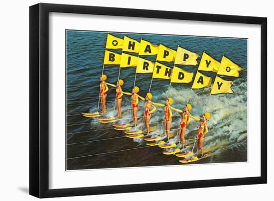 Happy Birthday, Water Skiers-null-Framed Art Print