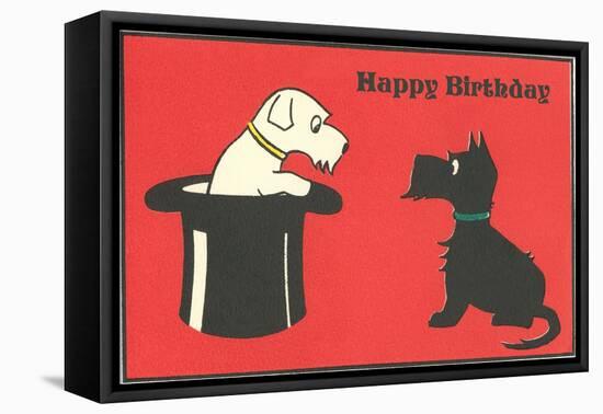 Happy Birthday Westie and Scottie-null-Framed Stretched Canvas