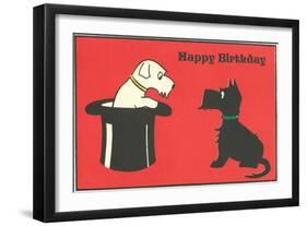 Happy Birthday Westie and Scottie-null-Framed Art Print