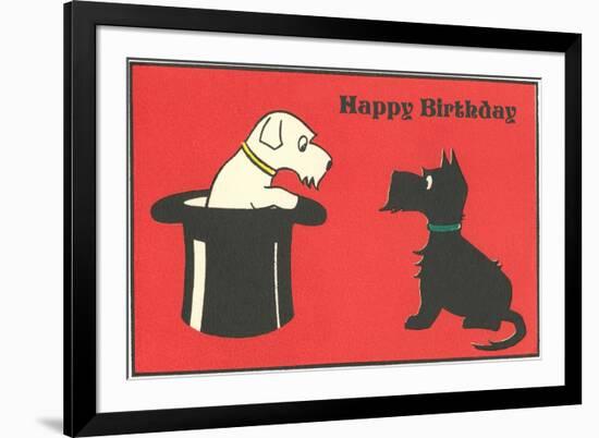 Happy Birthday Westie and Scottie-null-Framed Art Print