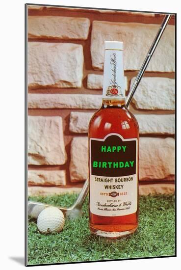 Happy Birthday, Whiskey and Golf-null-Mounted Art Print