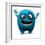 Happy Blue Monster-Albert Ziganshin-Framed Art Print