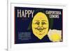 Happy Brand - Carpinteria, California - Citrus Crate Label-Lantern Press-Framed Premium Giclee Print