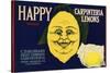 Happy Brand - Carpinteria, California - Citrus Crate Label-Lantern Press-Stretched Canvas