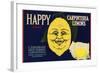 Happy Brand - Carpinteria, California - Citrus Crate Label-Lantern Press-Framed Art Print