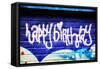 Happy Brithday In Graffiti-sammyc-Framed Stretched Canvas