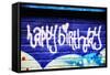 Happy Brithday In Graffiti-sammyc-Framed Stretched Canvas