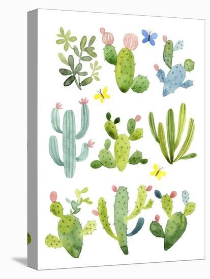 Happy Cacti-Jane Maday-Stretched Canvas