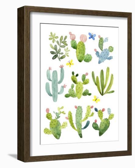 Happy Cacti-Jane Maday-Framed Art Print