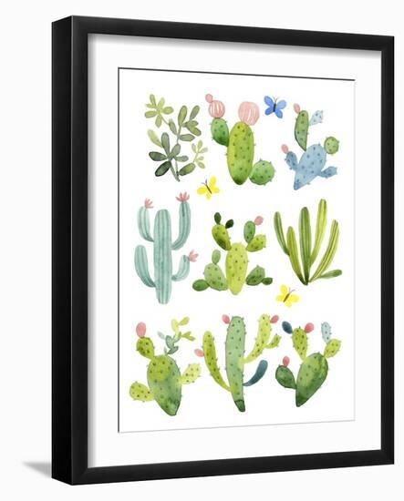 Happy Cacti-Jane Maday-Framed Art Print