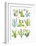 Happy Cacti-Jane Maday-Framed Art Print