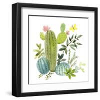 Happy Cactus I-Jane Maday-Framed Art Print
