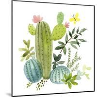 Happy Cactus I-Jane Maday-Mounted Art Print