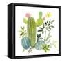 Happy Cactus I-Jane Maday-Framed Stretched Canvas