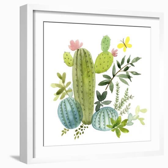 Happy Cactus I-Jane Maday-Framed Art Print