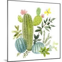 Happy Cactus I-Jane Maday-Mounted Art Print