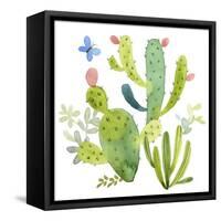 Happy Cactus II-Jane Maday-Framed Stretched Canvas