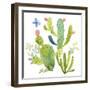 Happy Cactus II-Jane Maday-Framed Art Print