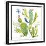 Happy Cactus II-Jane Maday-Framed Art Print