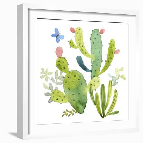 Happy Cactus II-Jane Maday-Framed Art Print