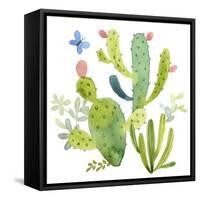 Happy Cactus II-Jane Maday-Framed Stretched Canvas