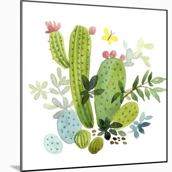 Happy Cactus III-Jane Maday-Mounted Art Print