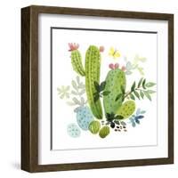 Happy Cactus III-Jane Maday-Framed Art Print