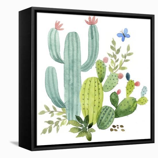 Happy Cactus IV-Jane Maday-Framed Stretched Canvas