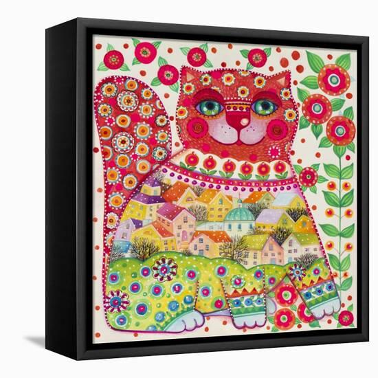 Happy Cat-Oxana Zaika-Framed Stretched Canvas