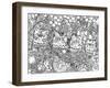 Happy Cats Line Art-Oxana Zaika-Framed Giclee Print