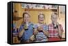 Happy Children Enjoying Glass of Cold Milk-William P. Gottlieb-Framed Stretched Canvas
