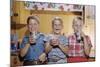 Happy Children Enjoying Glass of Cold Milk-William P. Gottlieb-Mounted Photographic Print