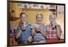 Happy Children Enjoying Glass of Cold Milk-William P. Gottlieb-Framed Photographic Print