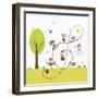 Happy Children Enjoying their Time-TongRo-Framed Giclee Print